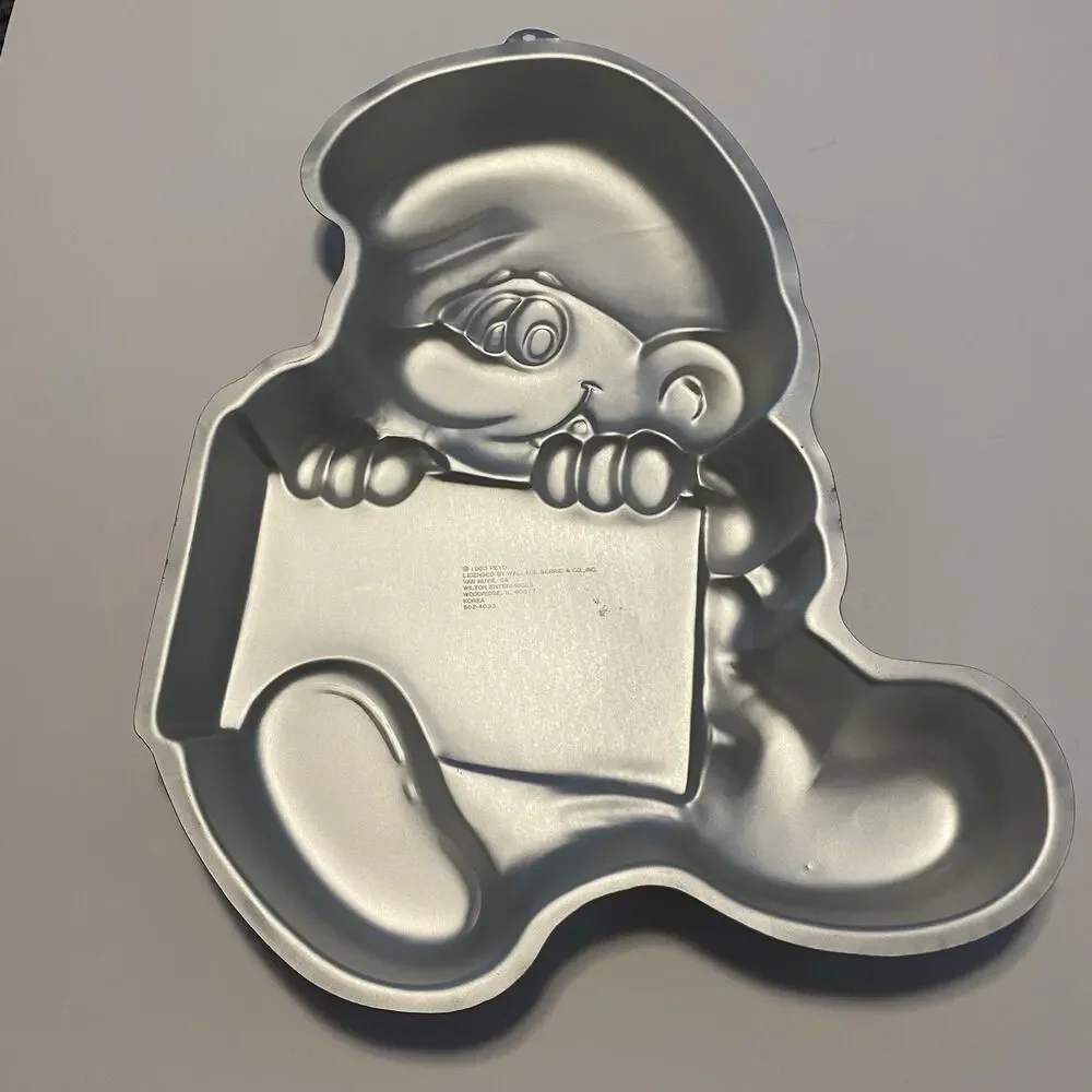 Vintage 1983 Wilton Peyo Smurf Character Cake Pan #502-4033 Aluminum Korea